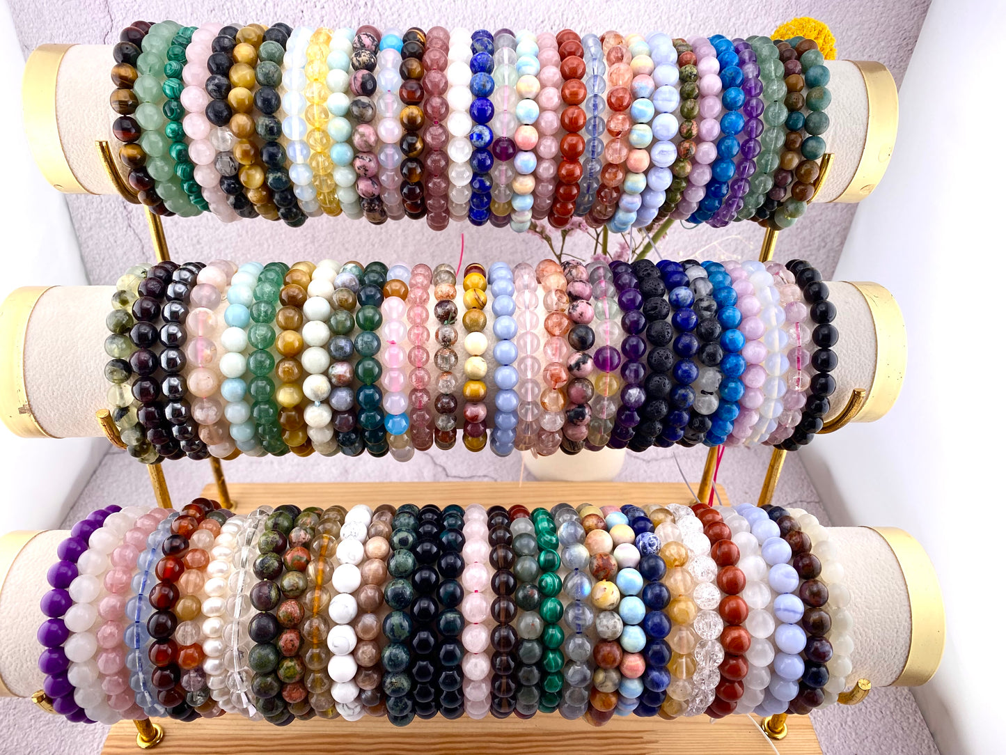 6/8 mm Big Discount Natural Handmade Crystal Beaded Bracelet, Gift For Women Stretchy Bracelet, Mother's day gifts.