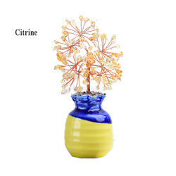 Ceramic Vase Crystal Tree