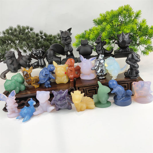 High Quality Natural Spiritual Stone Crystal Crafts Crystal Pokemon Carving