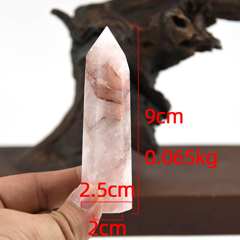 Hot Sale Natural Healing Stone Red Hematoid Quartz Obelisk Crystal Wand Points Fire Quartz Crystal Tower TikTok