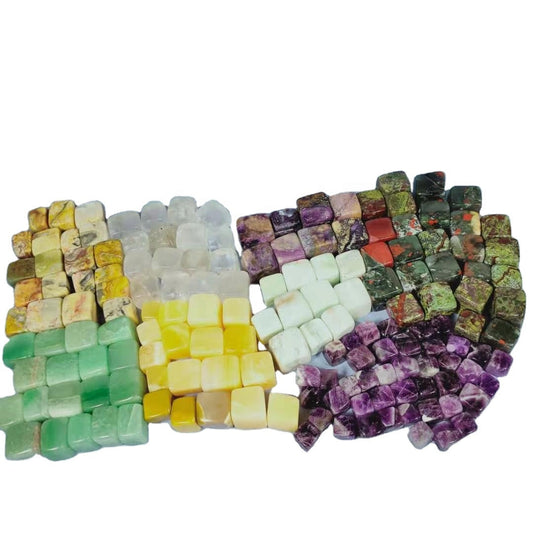 Hot Sale Natural Rough Stone Semi-precious Stones Amethyst Cube Crystal Tumbled Stone Healing Crystal Cube TikTok