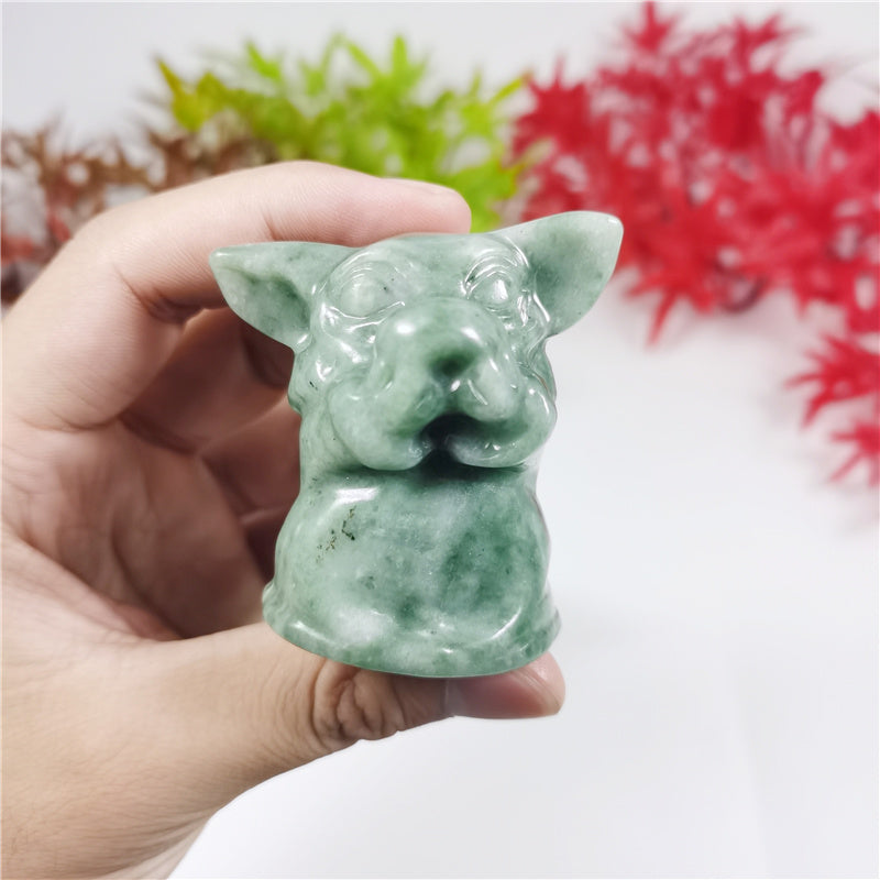 High Quality Natural Spiritual Stone Crystal Crafts Yoda Crystal Carving