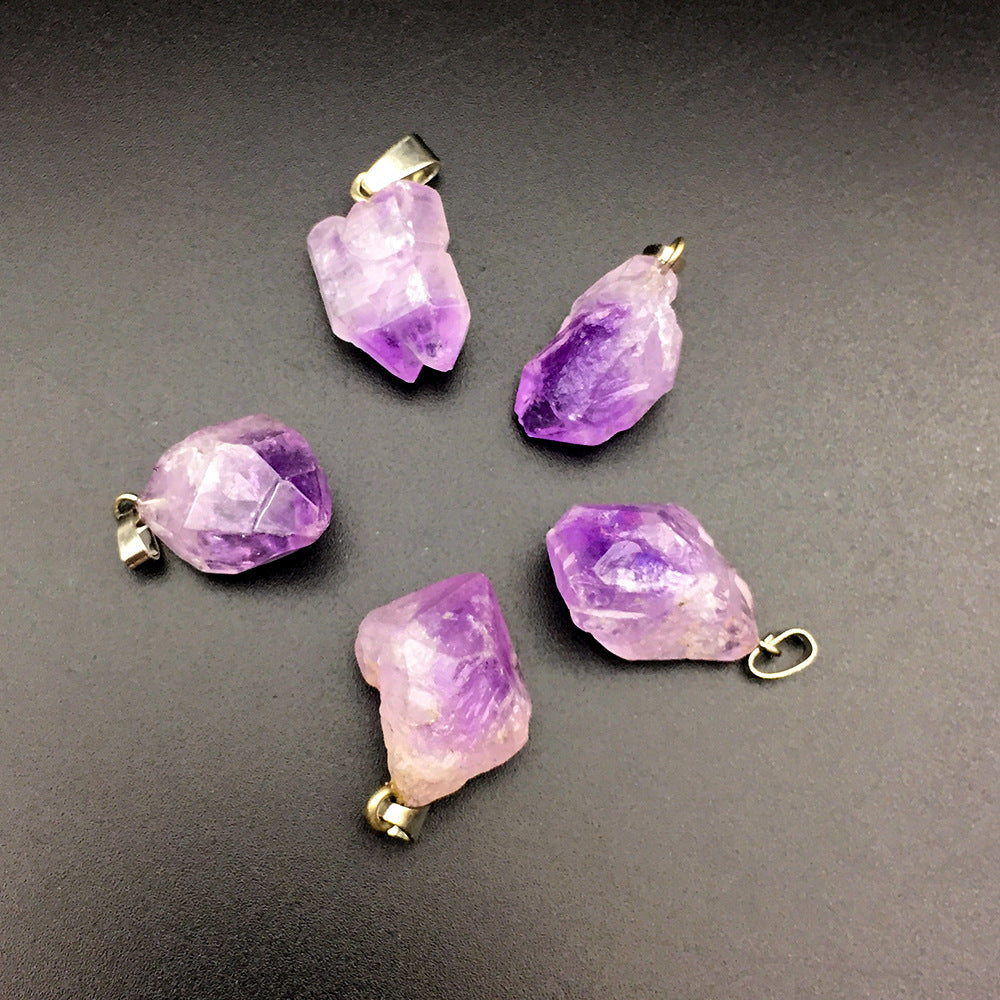 Amethysts Designer Charms For Jewelry Making DIY Bracelet Necklace Pendant Charm Irregular Stone Crystals Quartz Natural Jewelry