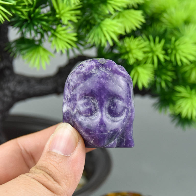 High Quality Hand Carved Natural Spiritual Stone Craft Crystal Crafts Jack And Sally Craving