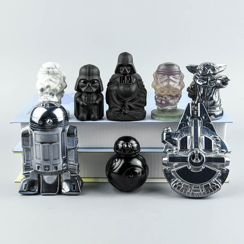 High Quality Natural Spiritual Stone Crystal Crafts Yoda Crystal Carving